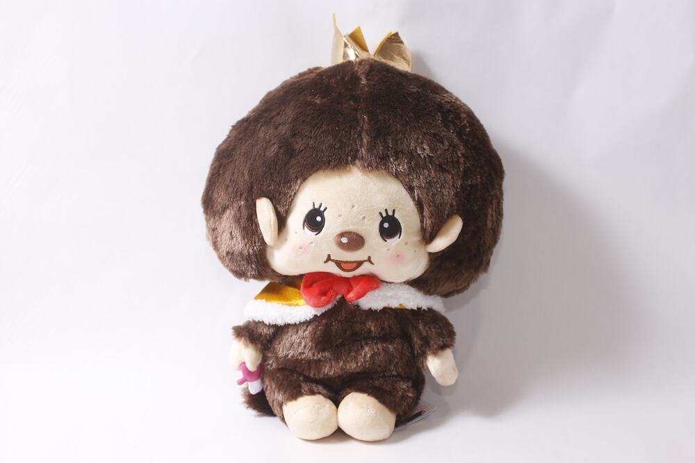 Sekiguchi Japan Monchhichi Anniversary Plush wearing Gold Crown ~ 260710-WH 1397